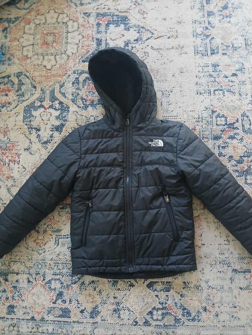 The North Face jacket (Reversible) Black Puffer Javjet Sz S 7/8